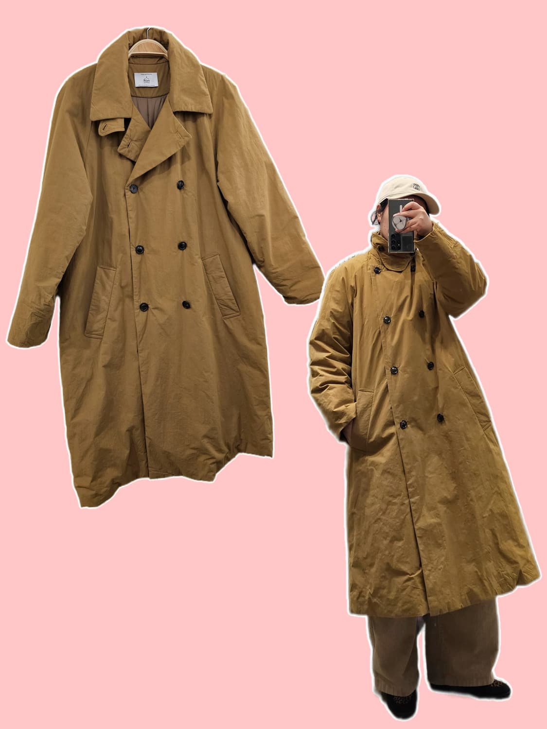 Ripo trenta anni  베이지 패딩 더블코트 상품이미지1