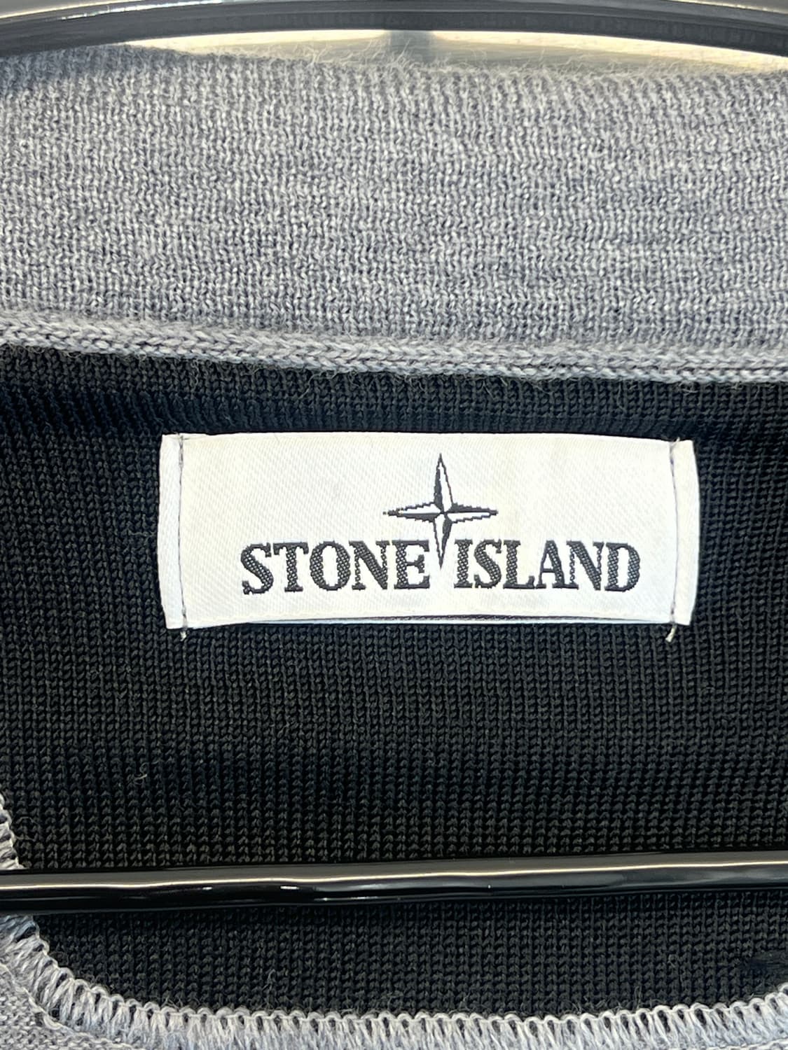 스톤아일랜드 와펜 차콜 울 하프집업 니트 상품이미지5