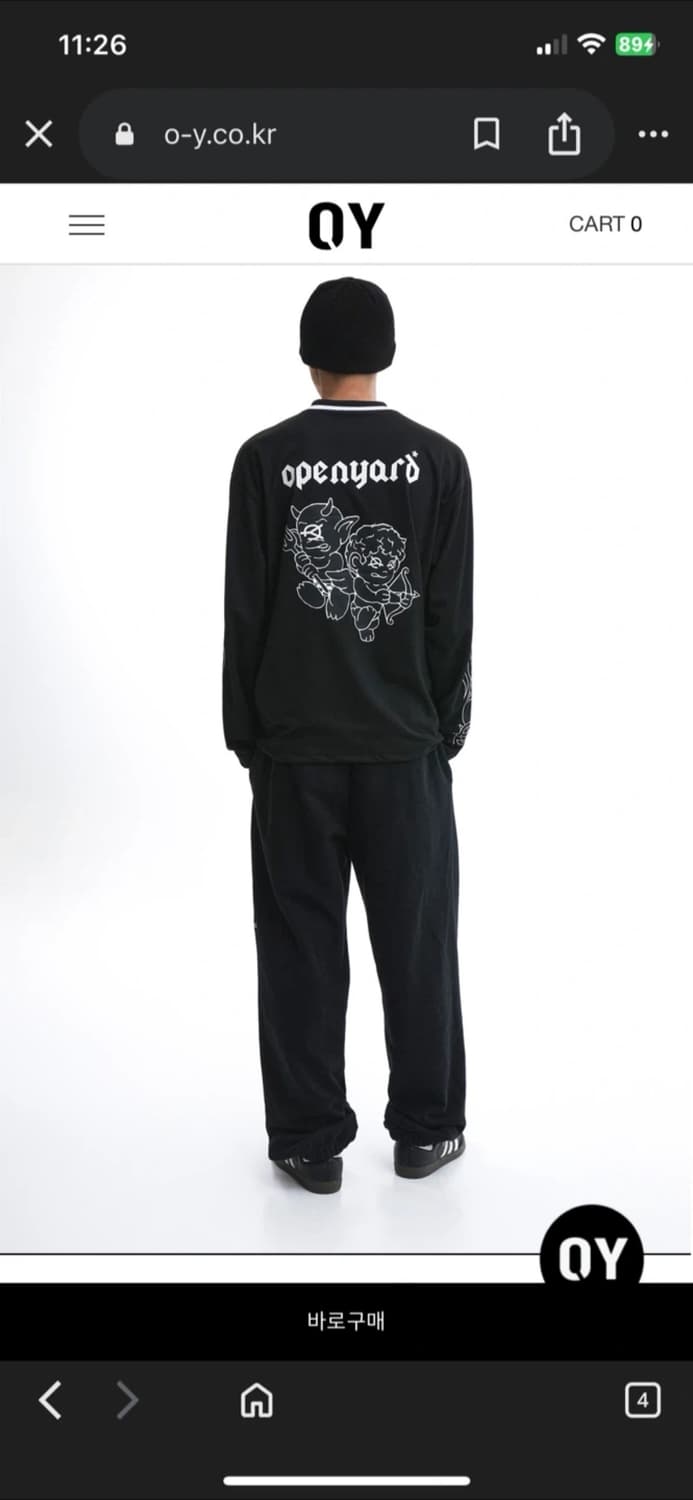 OPENYARD Angel&Devil 롱 슬리브 블랙 상품이미지4