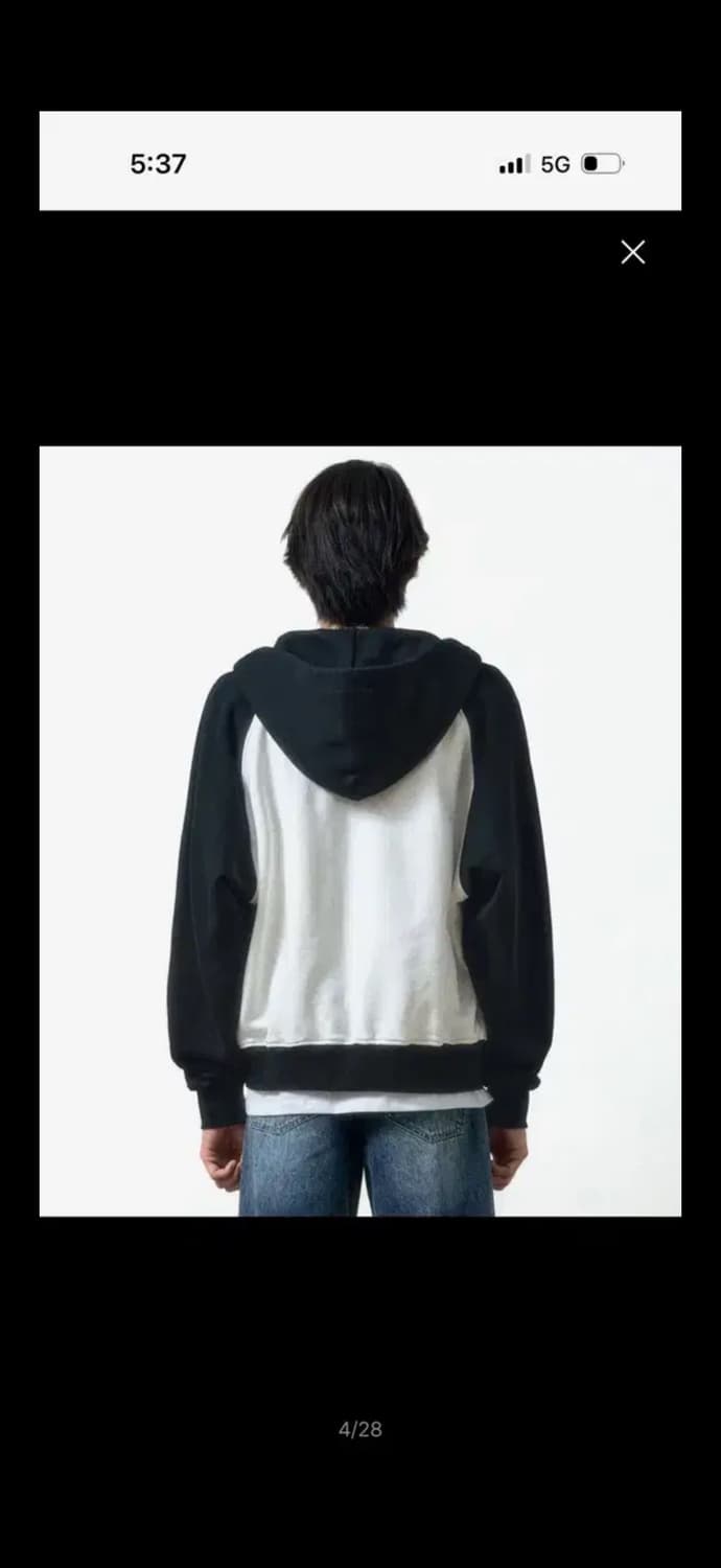 메종미네드 블랙 후드집업 M 상품이미지2