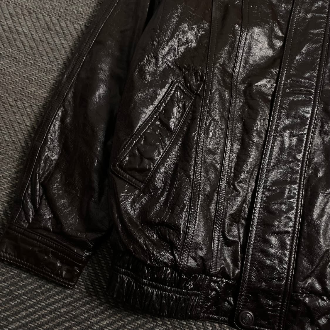 90s 빈티지 아카이브 카우레더 가죽 자켓y 4393 상품이미지4