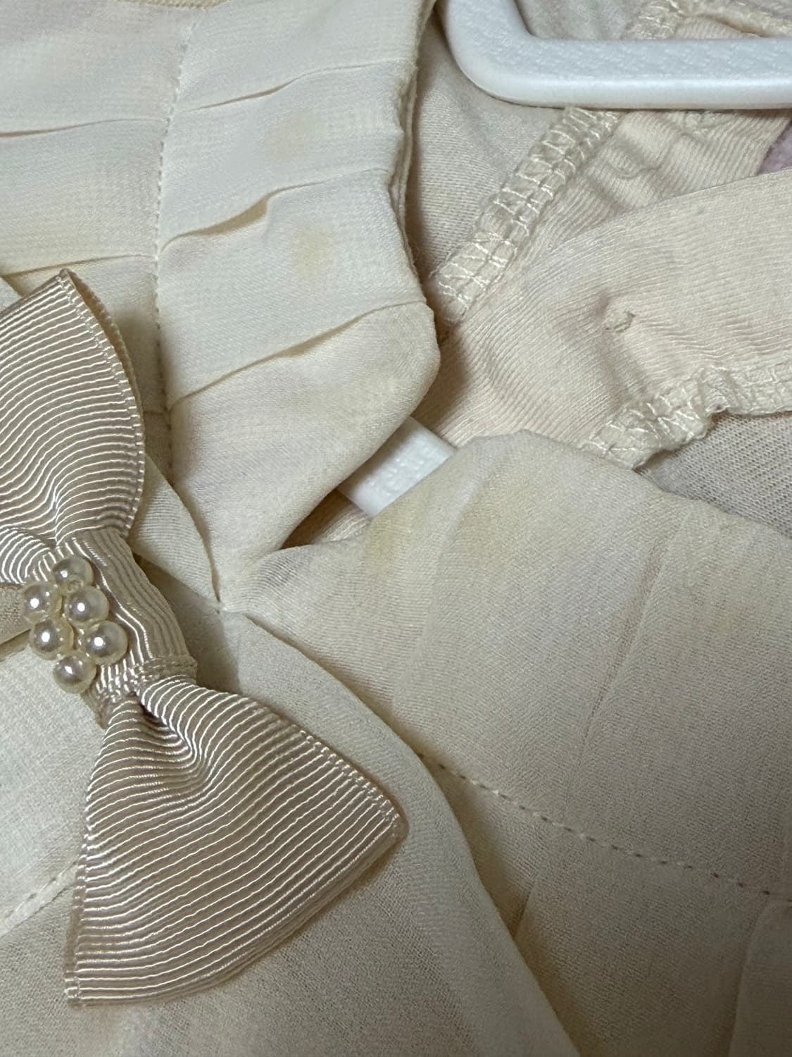 엑시즈팜 라떼 셔링 리본 니트 블라우스 히메 갸루 러블리 로걀 빈티지 상품이미지3