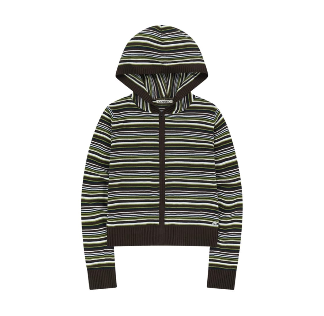 코이세이오 소프트 니트 집업 스트라이프 상품이미지1