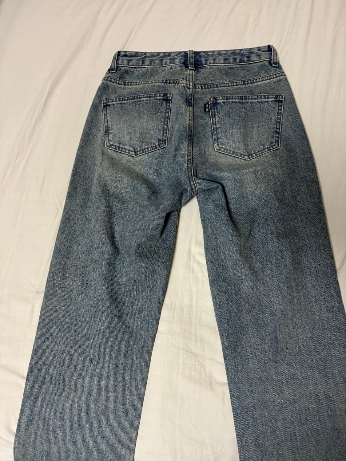 토피 와이드 데님 팬츠 (BEIGE INDIGO) xs 상품이미지4