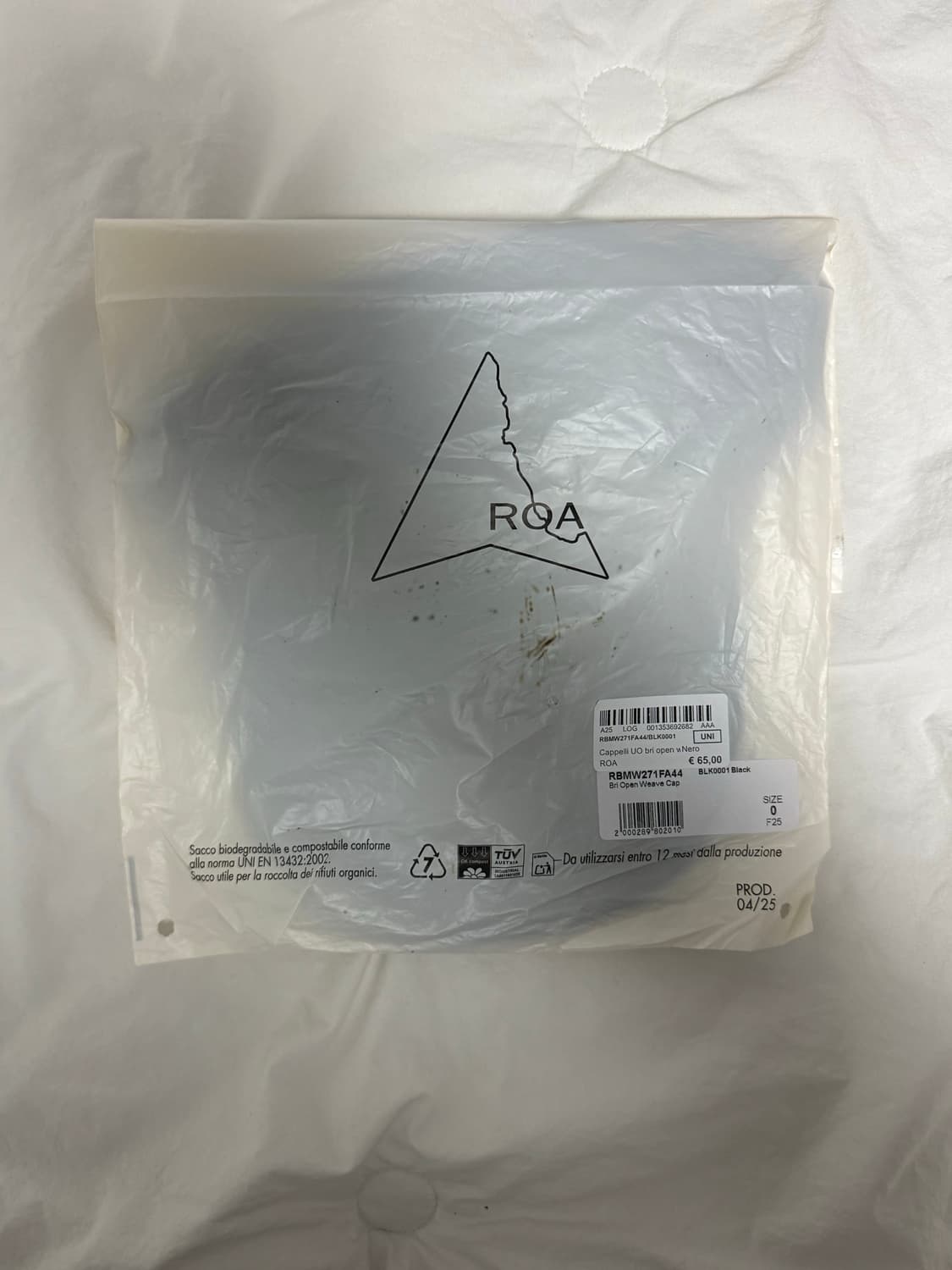 ROA 로아 블랙 캠프캡 (퍼포레이티드 캡)새상품 상품이미지6