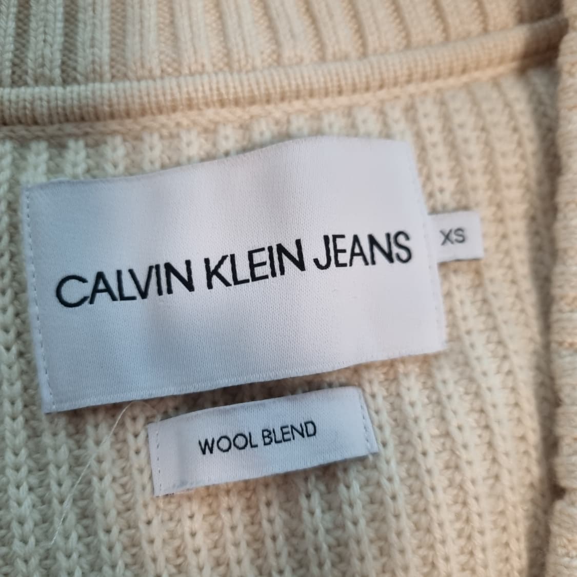 캘빈클라인 케이블 니트 조끼 XS 아이보리 상품이미지7