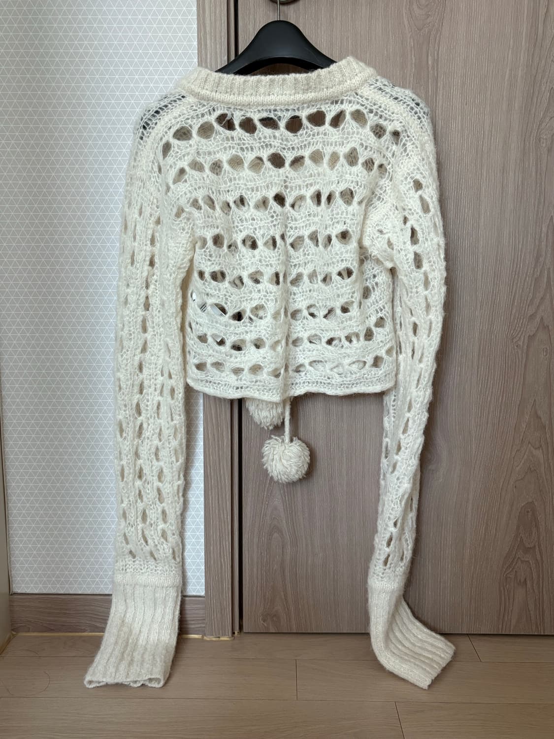 비비안웨스트우드 레이스워크 알파카 크롭 가디건, XS 상품이미지2