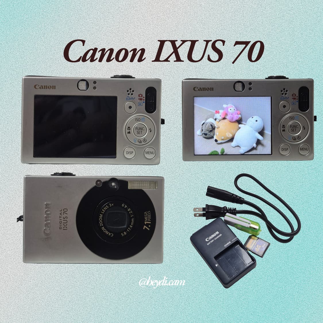 (강민경 아이브 리즈 은채) 캐논 ixus70블랙 (SD1000 상품이미지2