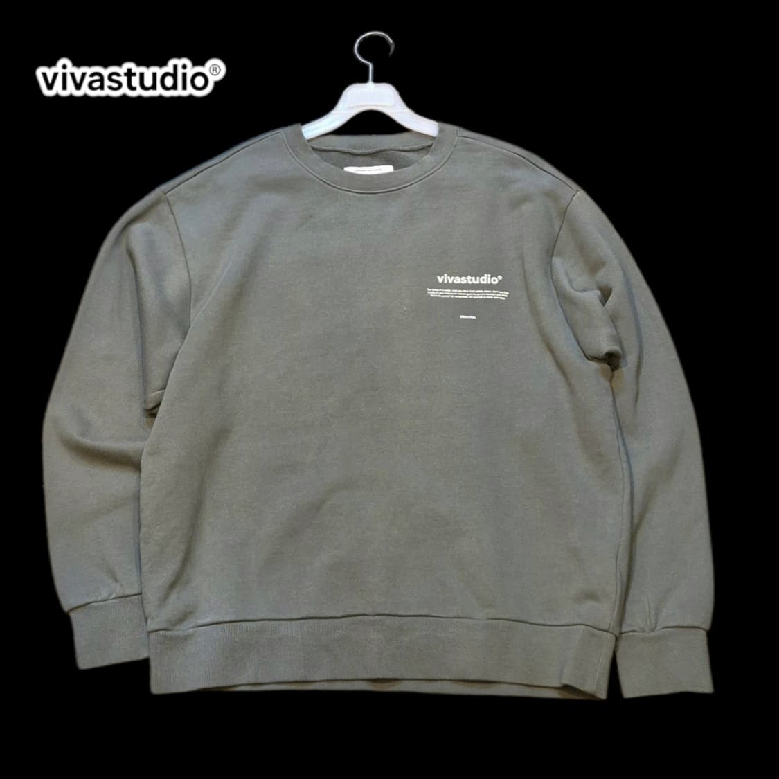 L 비바스튜디오 카키 맨투맨  상품이미지1