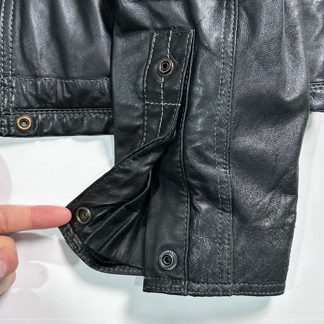 지스타 로우 가죽 바이커 자켓 상품이미지6