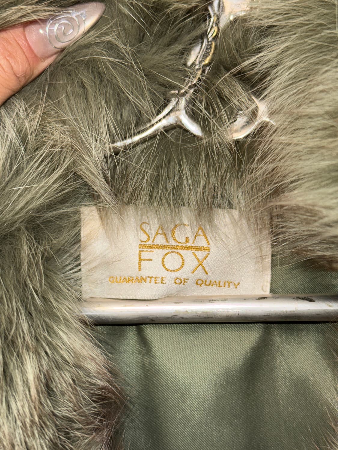 SAGA FOX mixed khaki brown fox fur coat  상품이미지4