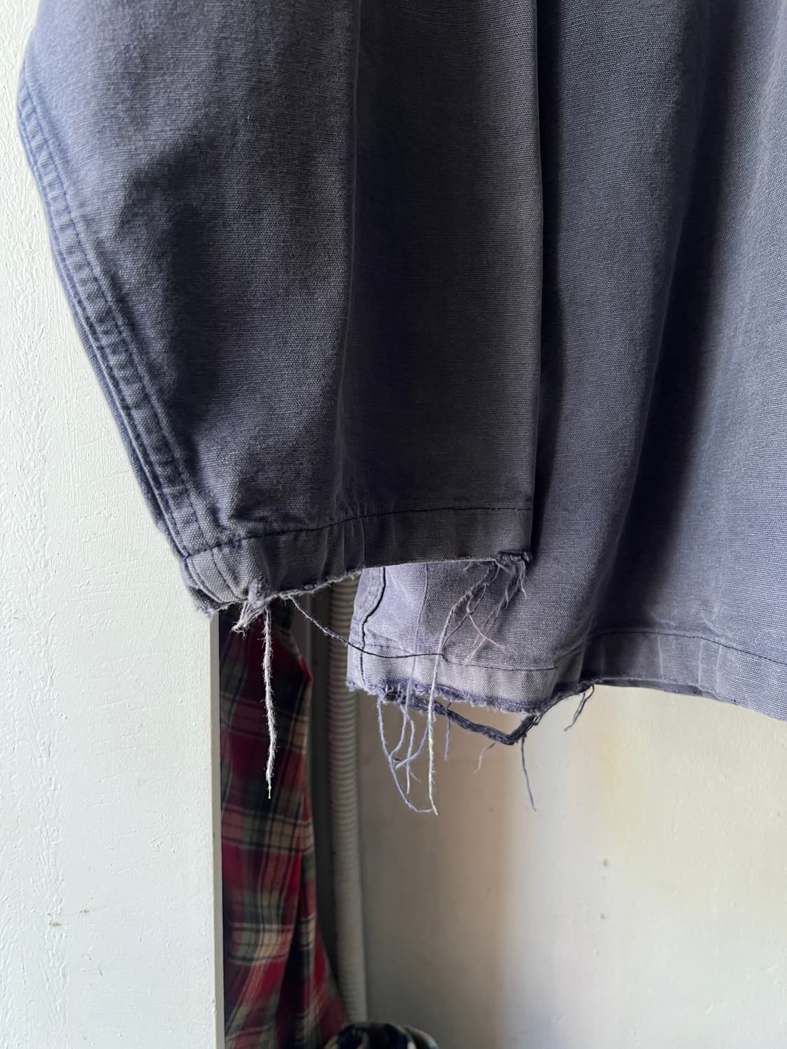 [XL]90's 빈티지 워싱 스목 프렌치 워크자켓 상품이미지5