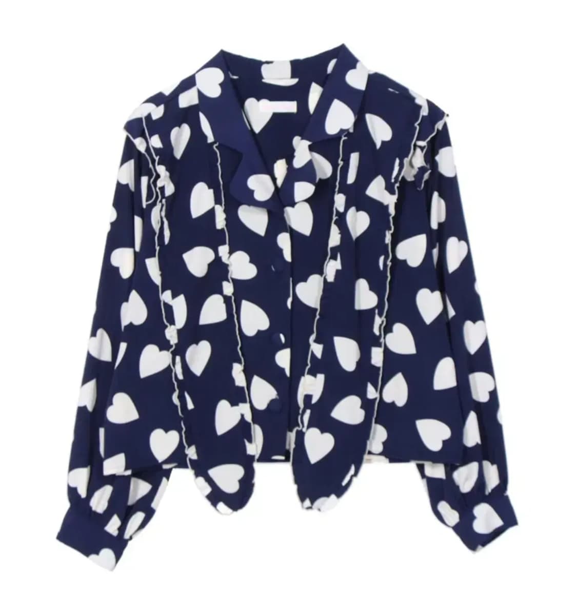 LMML 스튜디오 시그니처 하트 스카프장식 롱슬리브 블라우스 상품이미지1