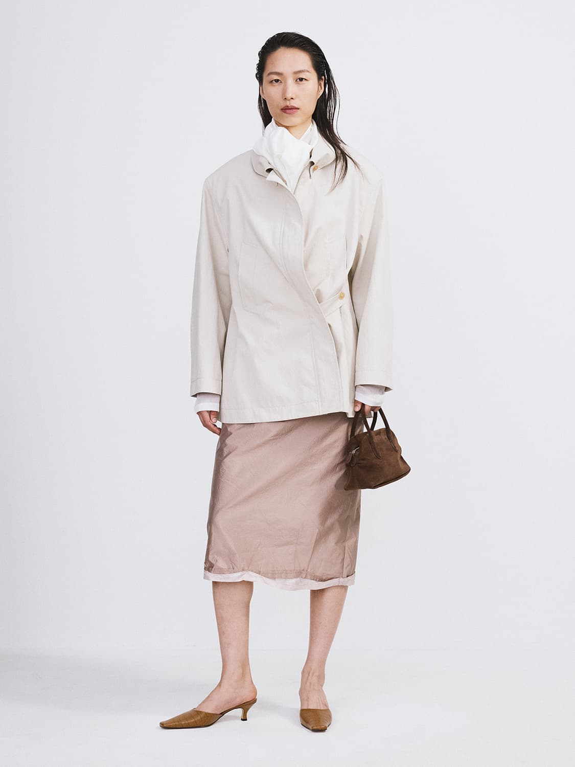 렉토 RECTO 디테쳐블 패드 헌팅 코트 에크루 상품이미지3