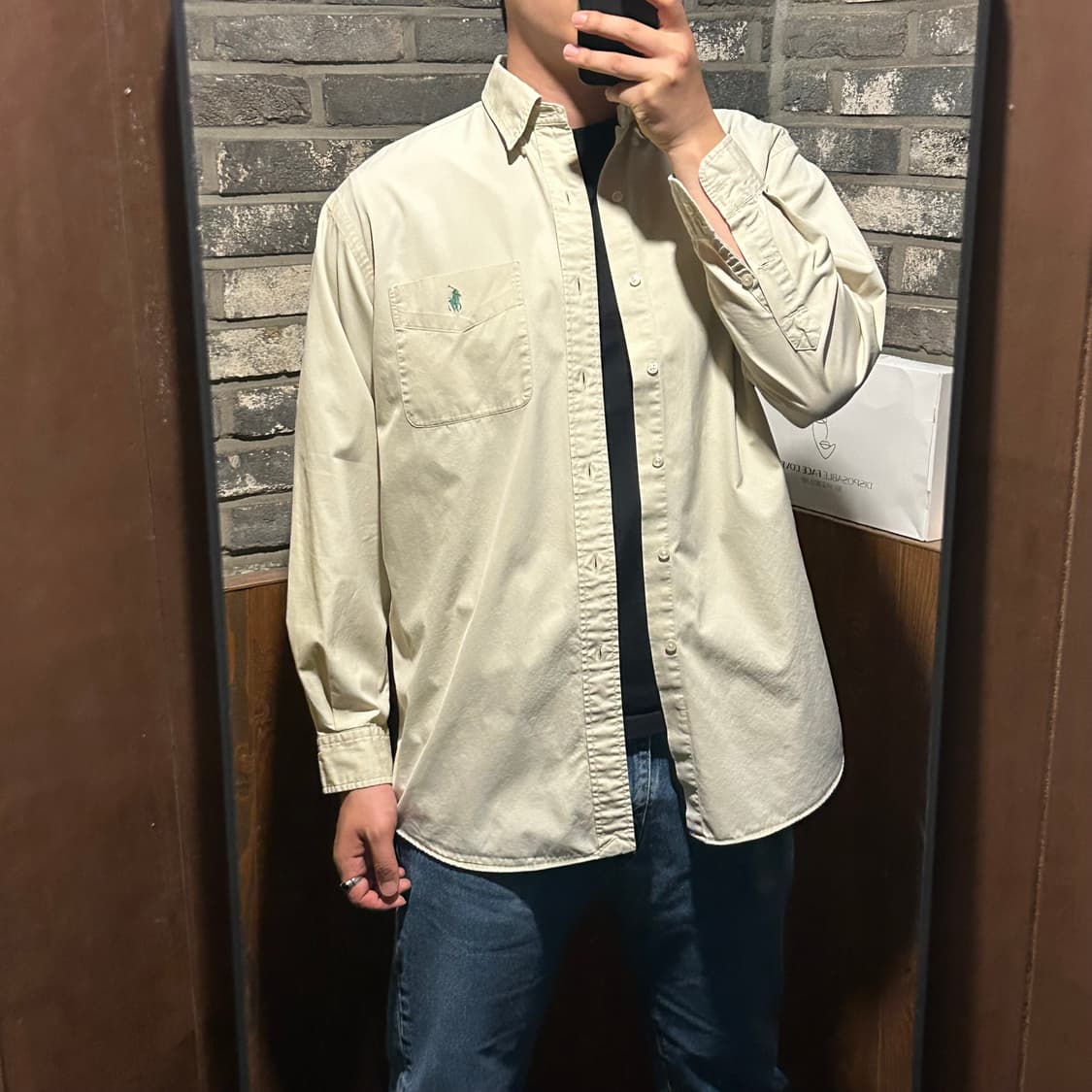 L) 폴로 랄프로렌 셔츠 아이보리 블레이크핏 상품이미지7