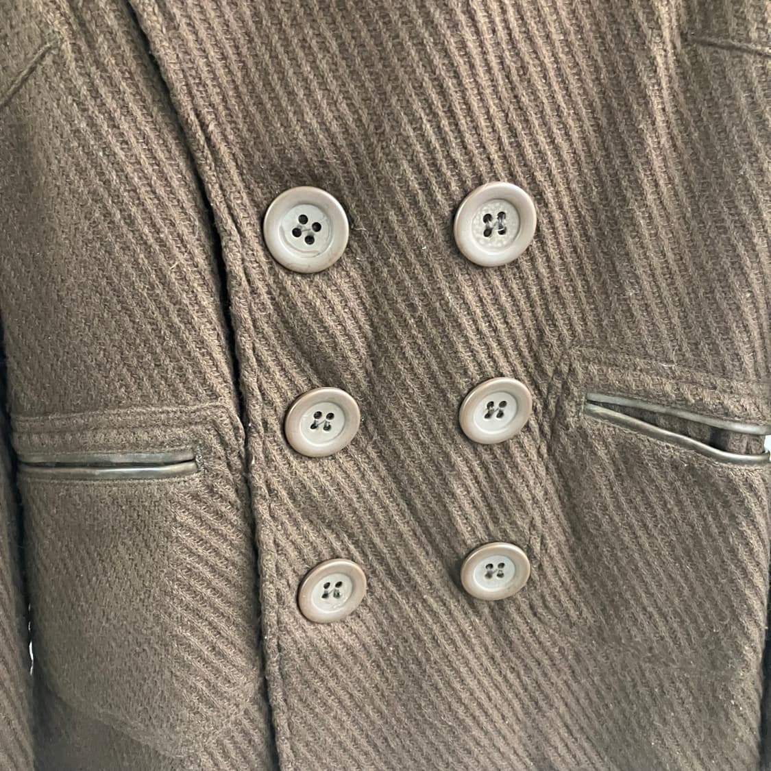 디젤 브라운 울 피코트 M 상품이미지6