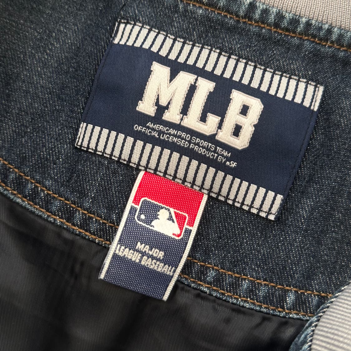 MLB 00s 양키즈 베이스볼 데님 자켓 105 상품이미지3