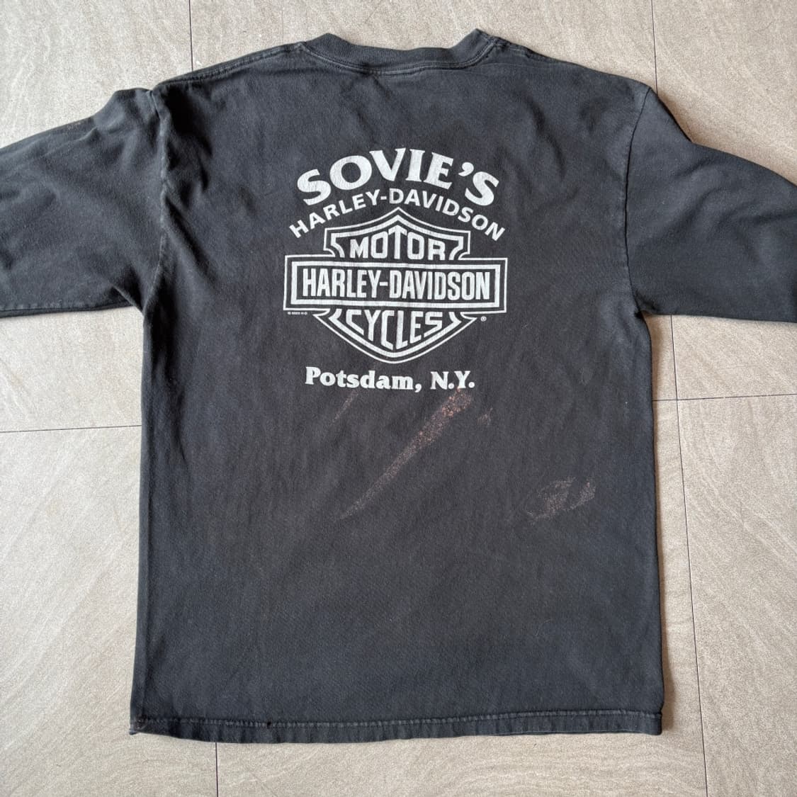 00년대 생산 할리데이비슨 블랙 플레임 긴팔 티셔츠 상품이미지10