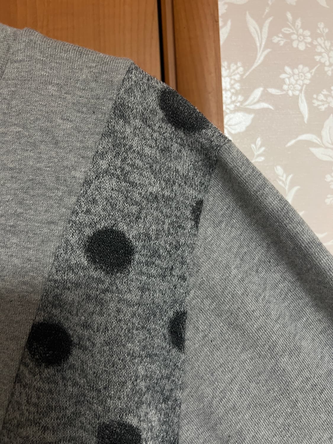 도트 배색 프릴 롱 레이어드 티셔츠 상품이미지6