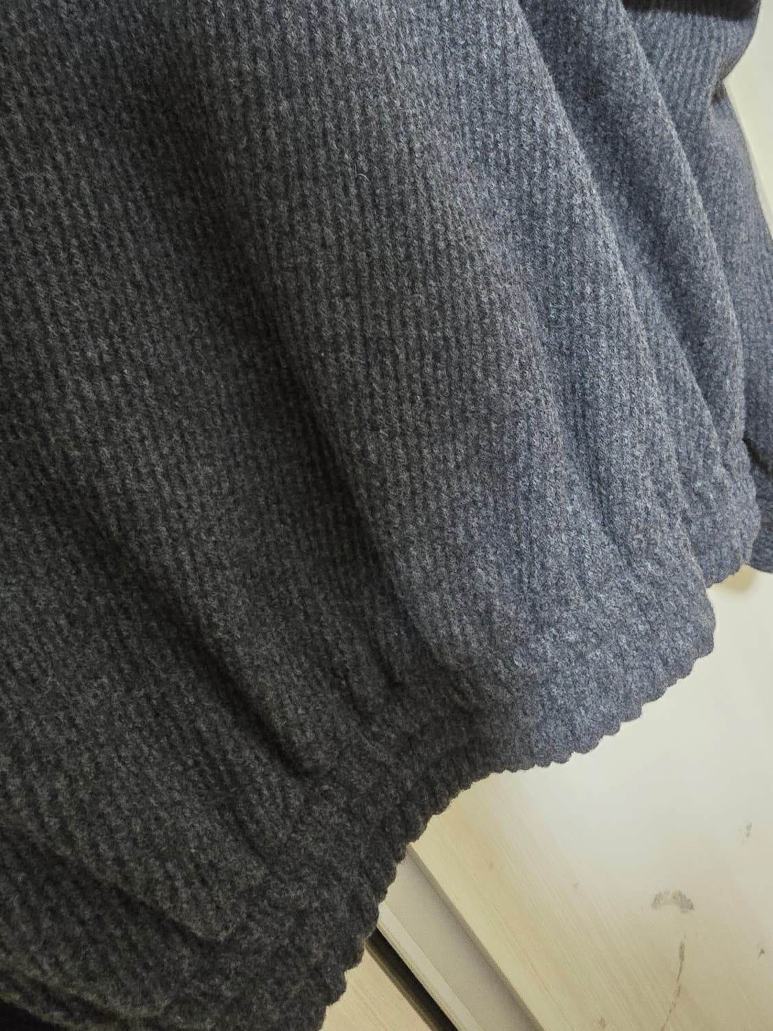 벨리에 다이애그널 울 블루종 차콜(105) 팝니다. 상품이미지7