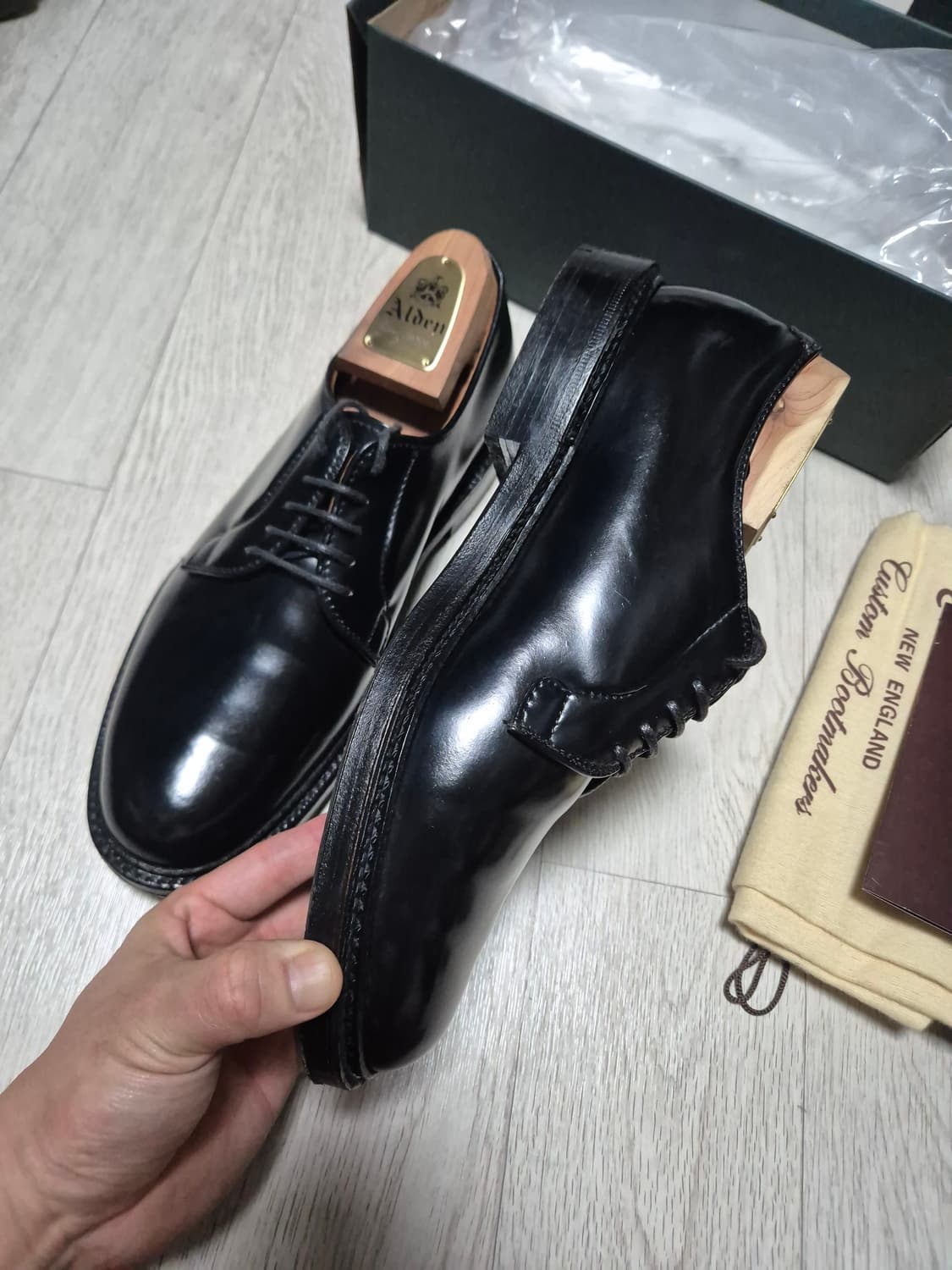 [US7.5D]알든 9901 코도반 더비슈즈/ 에드워드그린 존롭 가지아노 상품이미지5