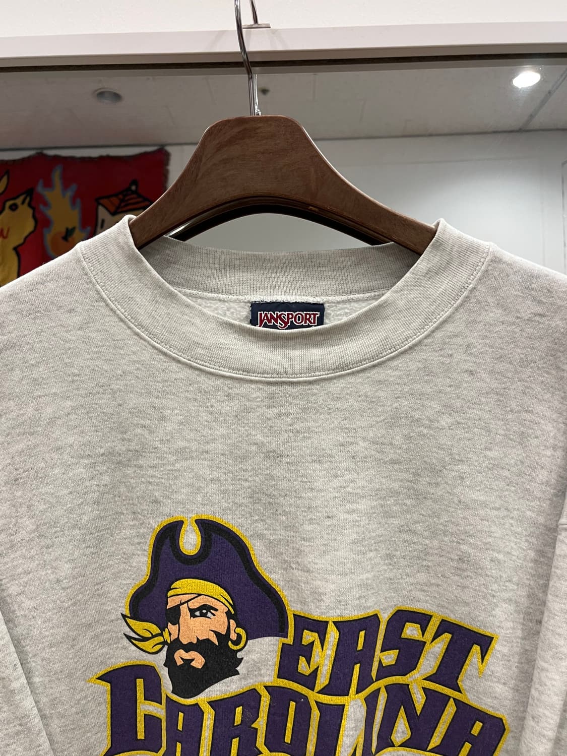 90s Jansport 잔스포츠 EAST CAROLINA 대학 스웻셔츠 상품이미지3