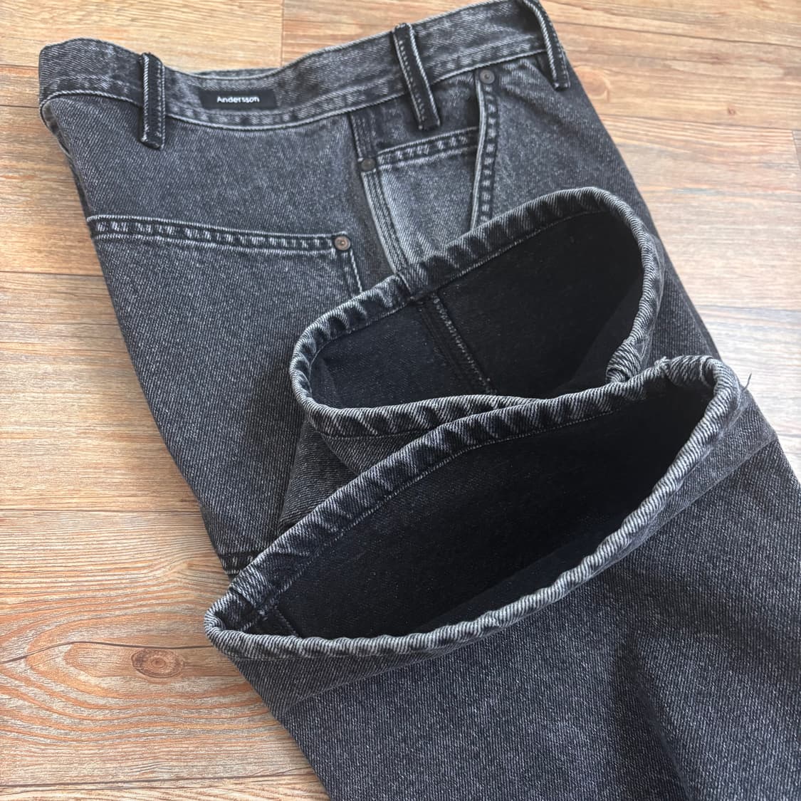 앤더슨벨 S 더블니 카펜터 데님 인사이드아웃 지퍼 청바지 상품이미지10
