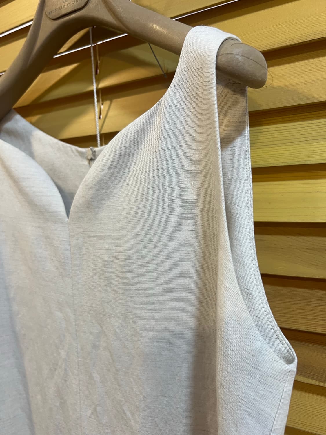 에콘 EKHON 여성 오트밀베이지 린넨원피스 슬리브리스원피스 상품이미지4