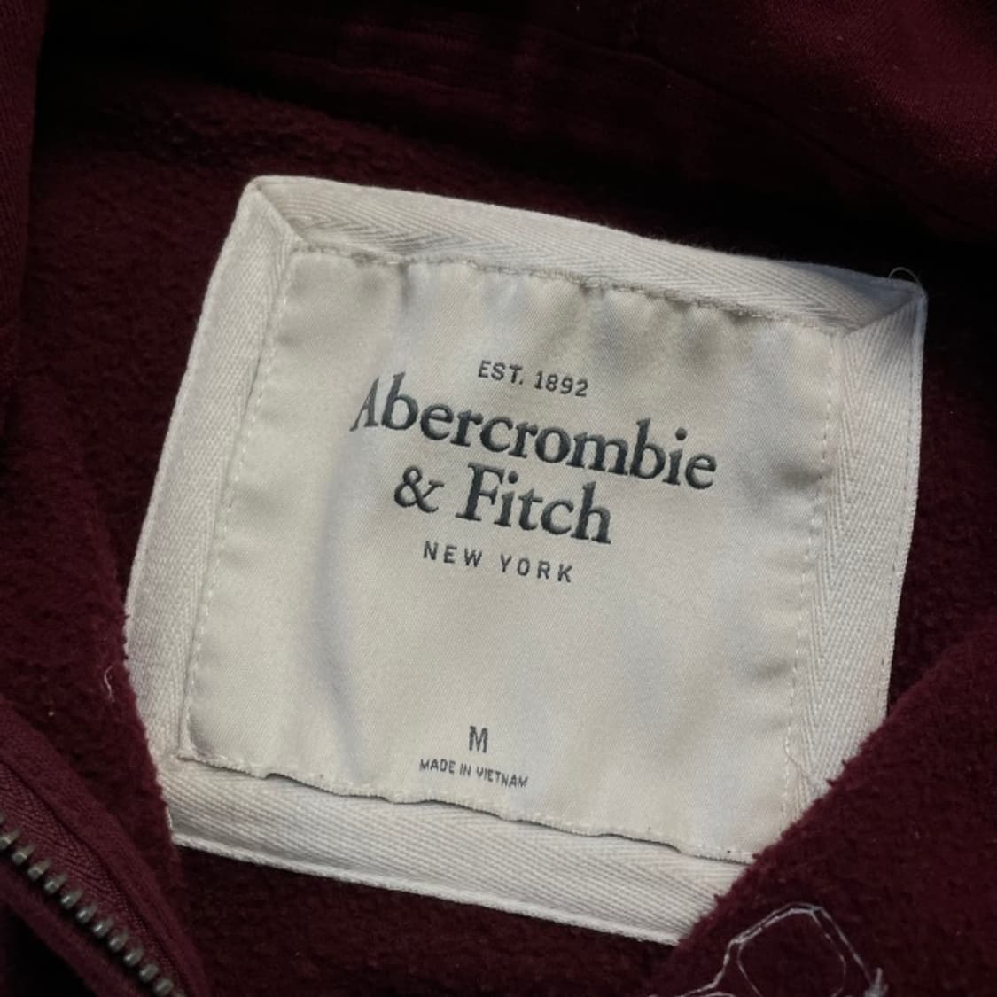 95 아베크롬비 후드집업 버건디 상품이미지3