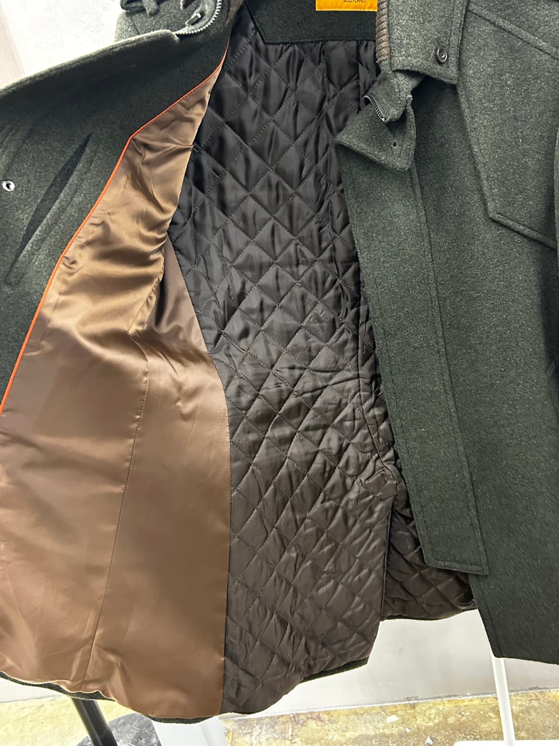 스코트랜드 킨록(Kinloch) 그린 롱 코트 상품이미지7