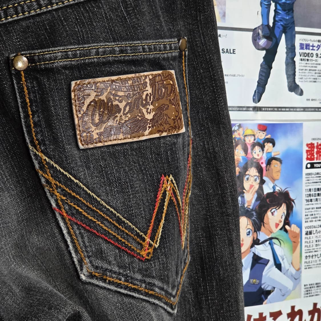 JPN 랭글러 스웨이드 포켓 웨스턴 그레이 데님 팬츠  상품이미지4