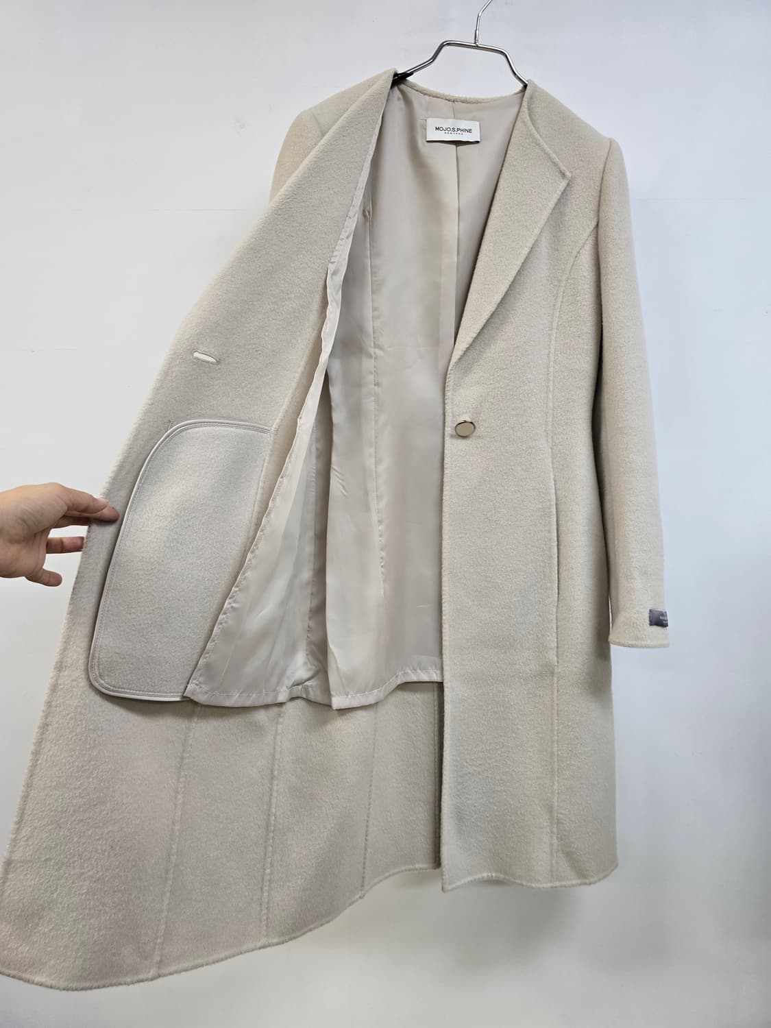 모조에스핀 캐시미어블랜딩 핸드메이드 롱코트 상품이미지9