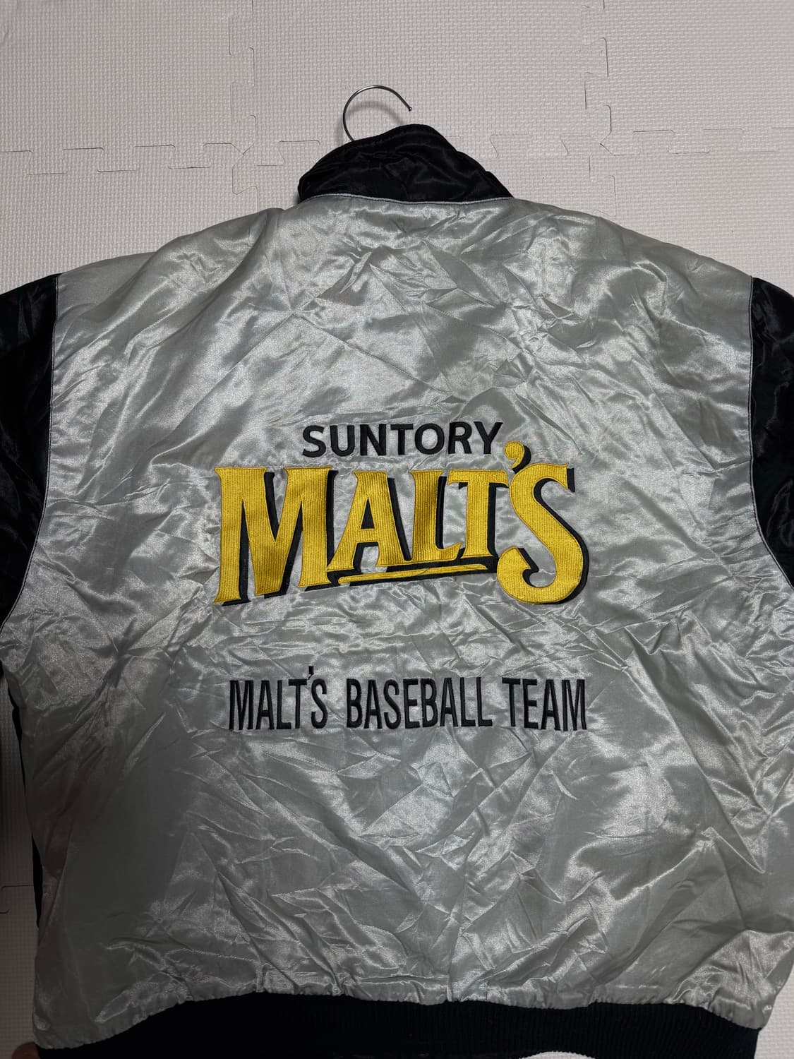 일본 90s 산토리몰츠 빅로고 나일론 베이스볼 자켓 상품이미지4