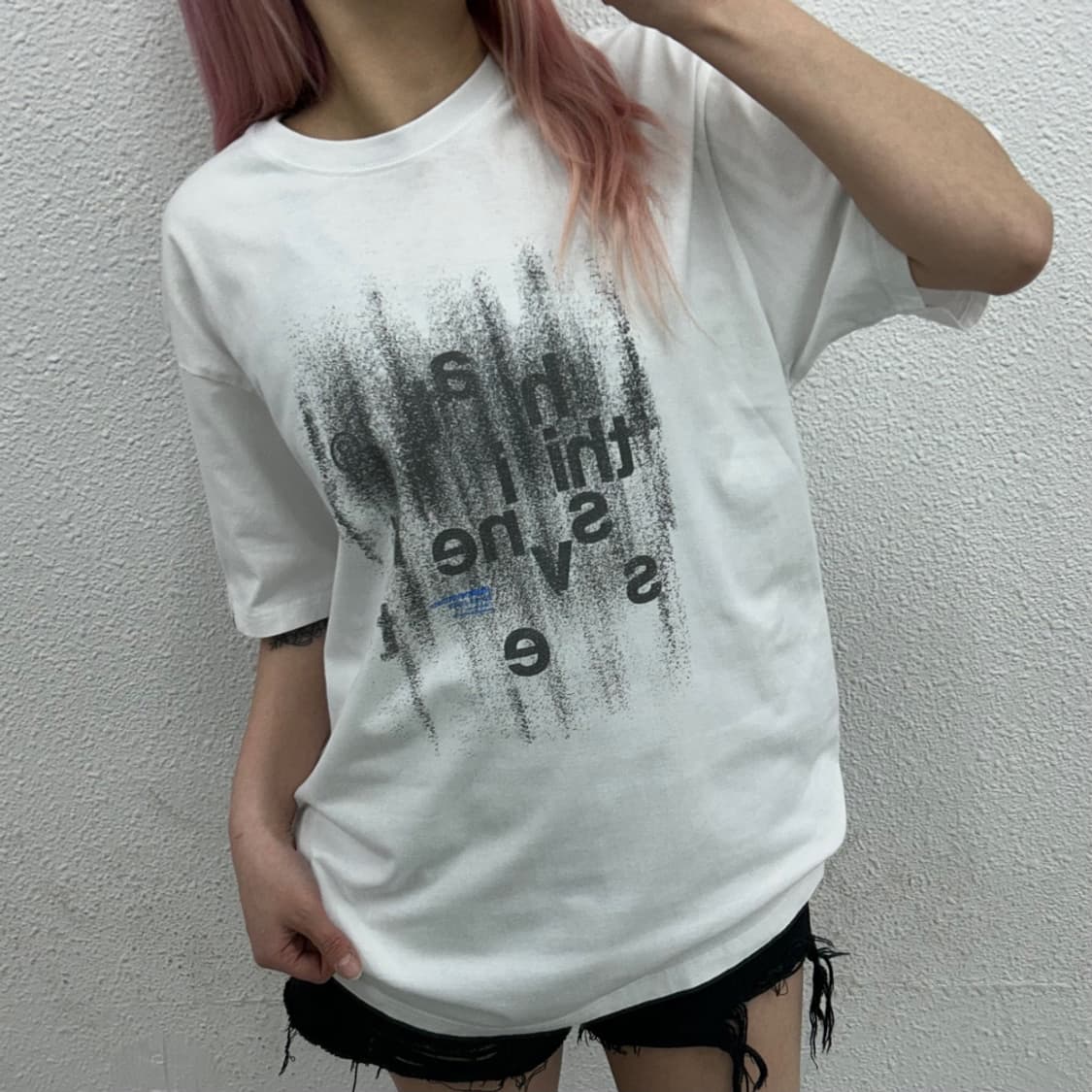 디스이즈네버댓 프린팅 화이트 반팔 M 상품이미지1