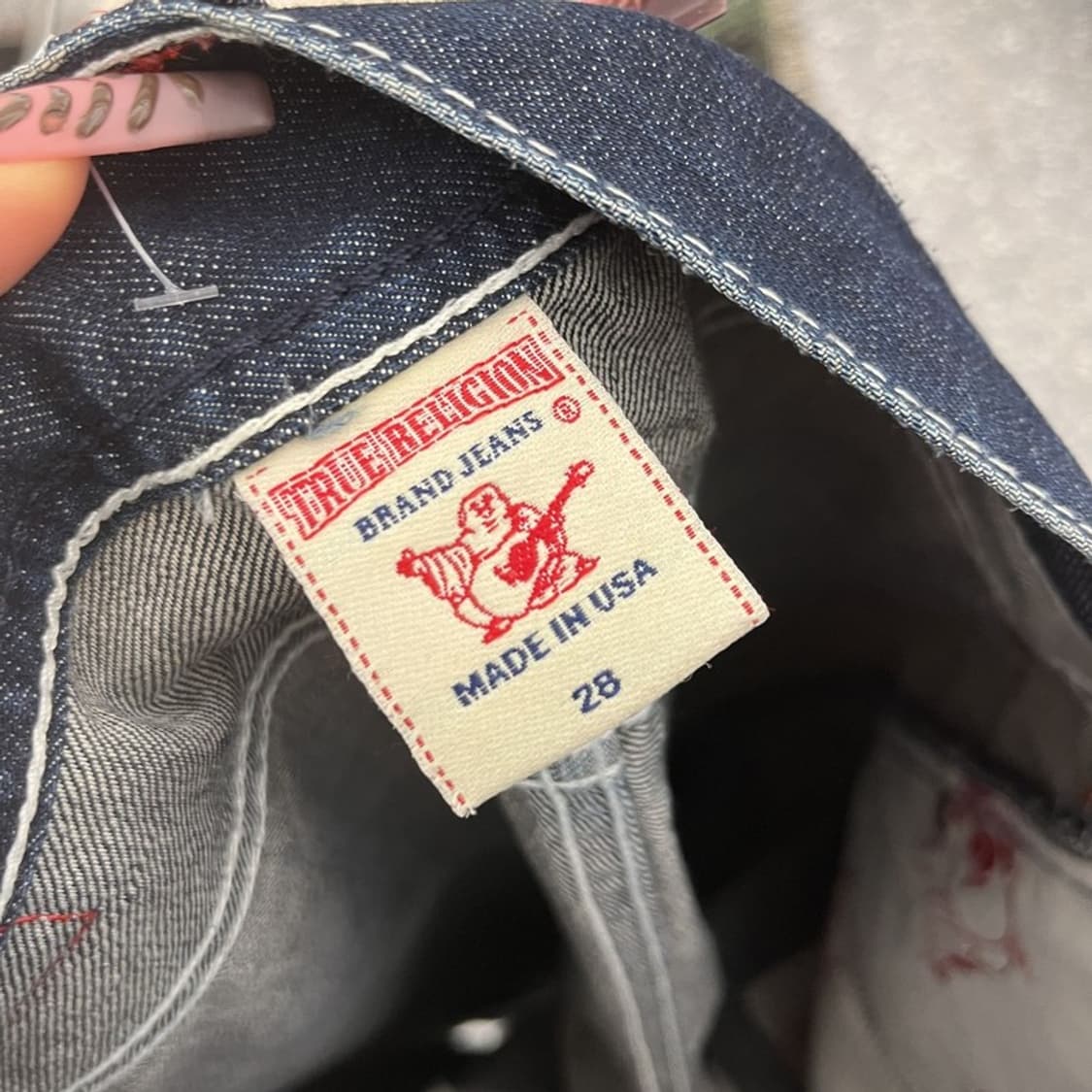 트루릴리전 빈티지 레트로 키치 진청 데님팬츠 28인치 C11686 상품이미지6
