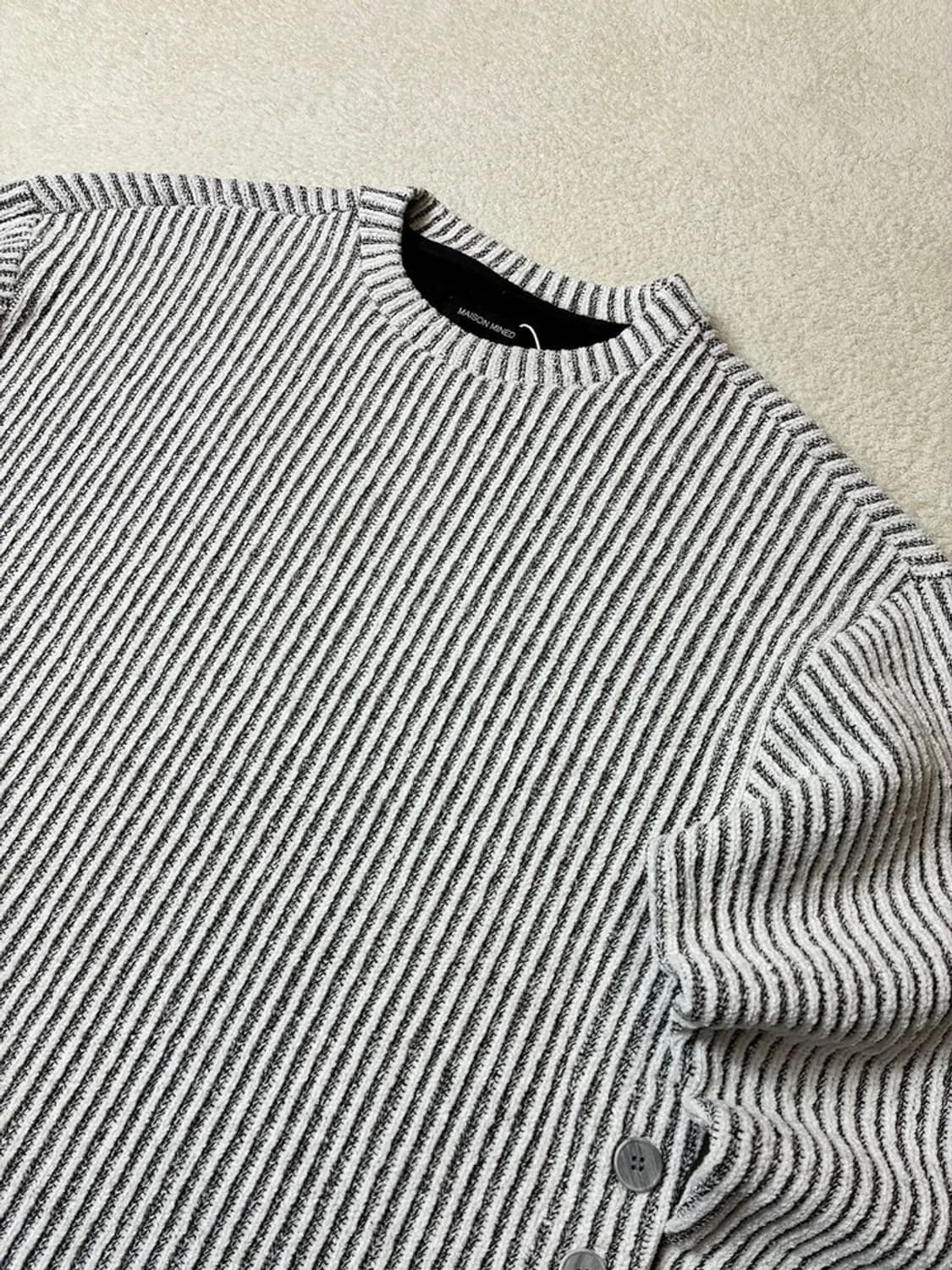 메종미네드 사이드버튼 더블 니트 PN6449 상품이미지3