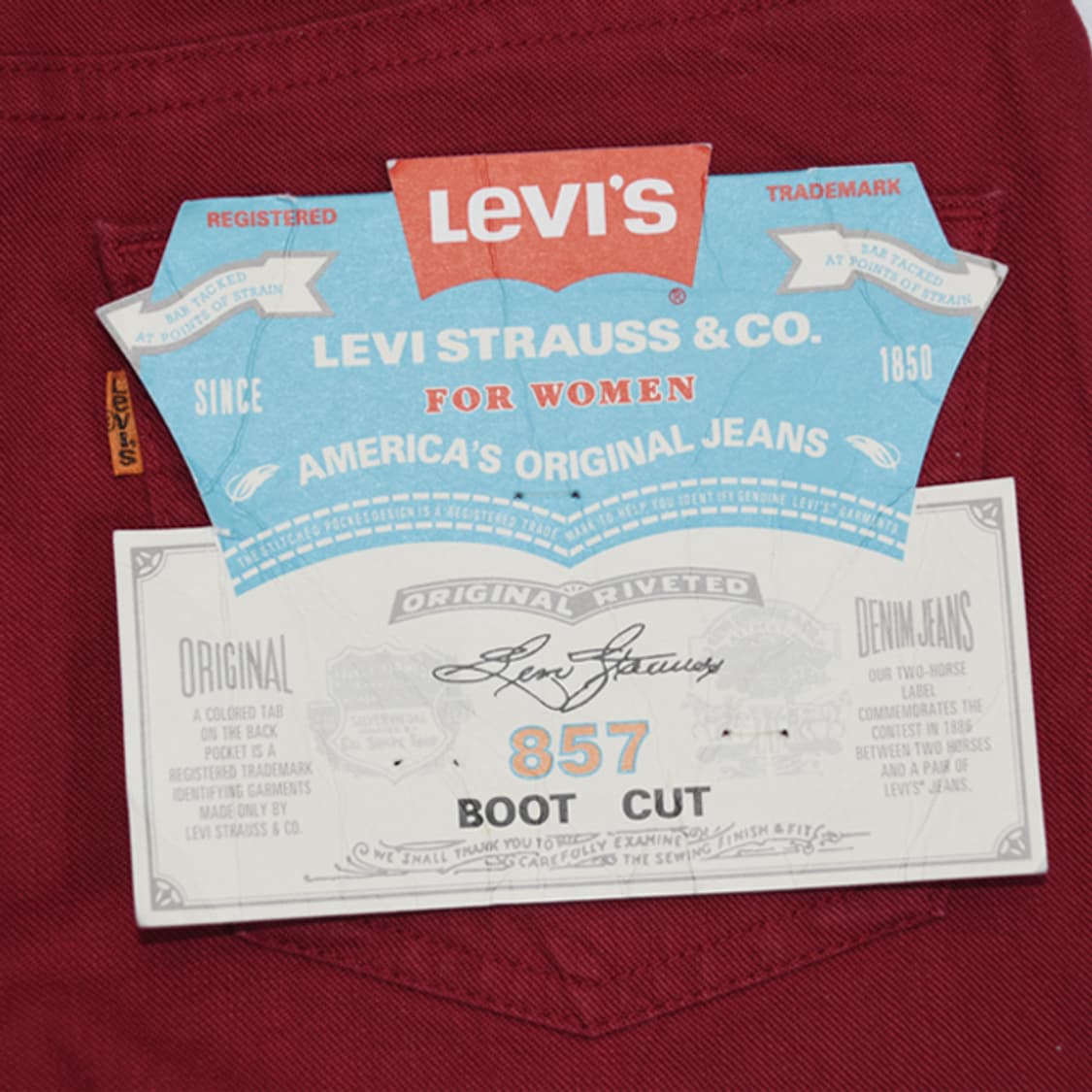 Levis 857 부츠컷레드데님팬츠 상품이미지8