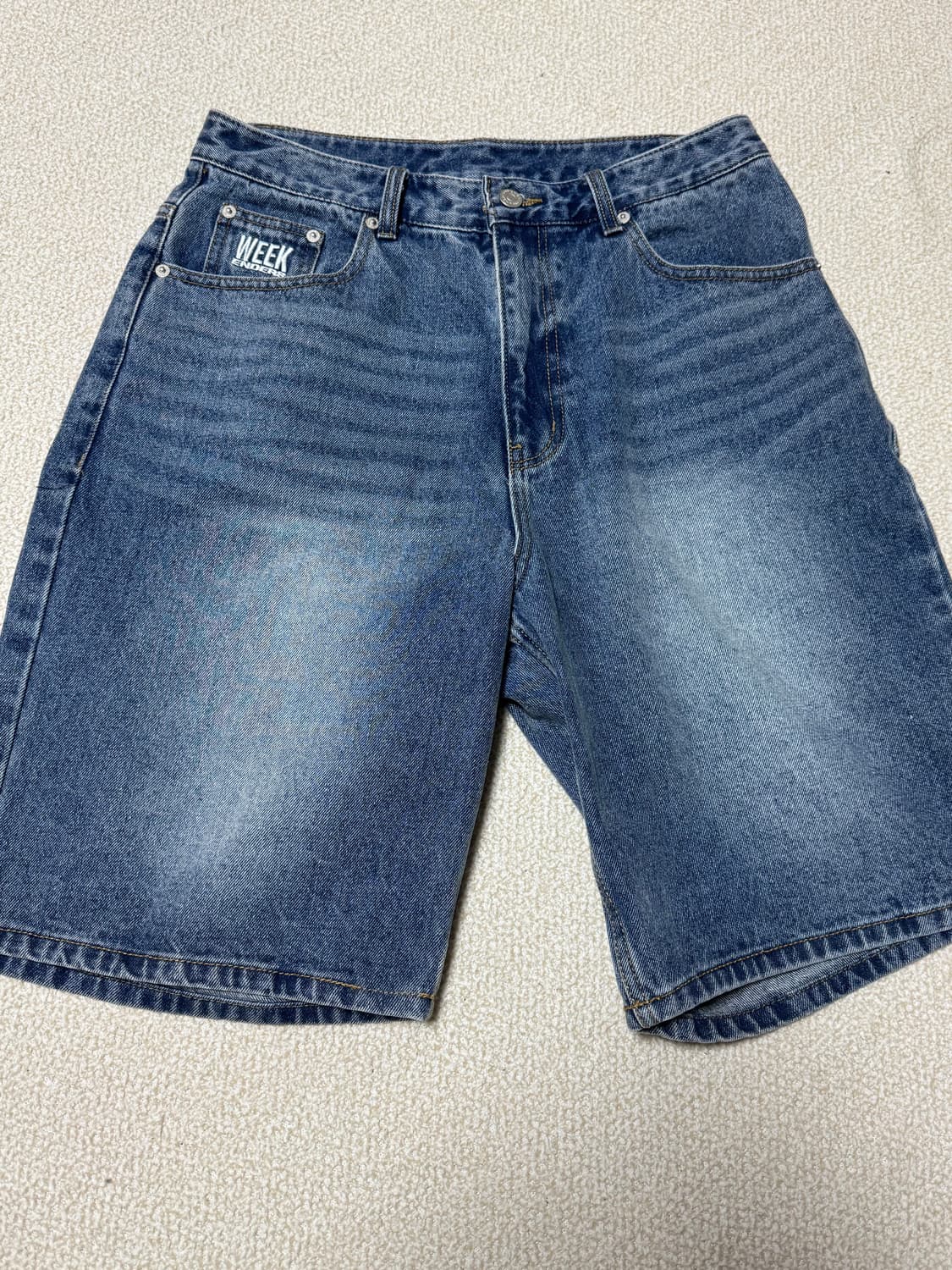 위캔더스 WASHED DENIM SHORTS (DENIM) 상품이미지1