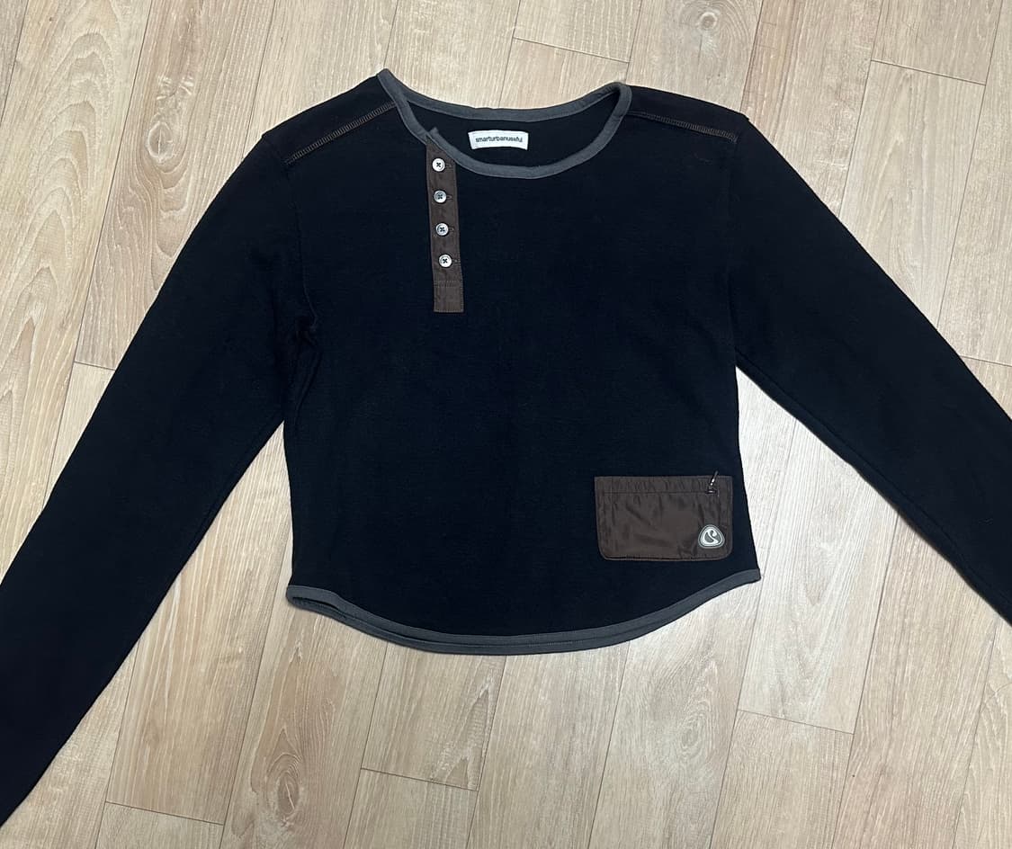 스마트어반유즈풀 언발란스 롱슬리브 블랙 상품이미지4