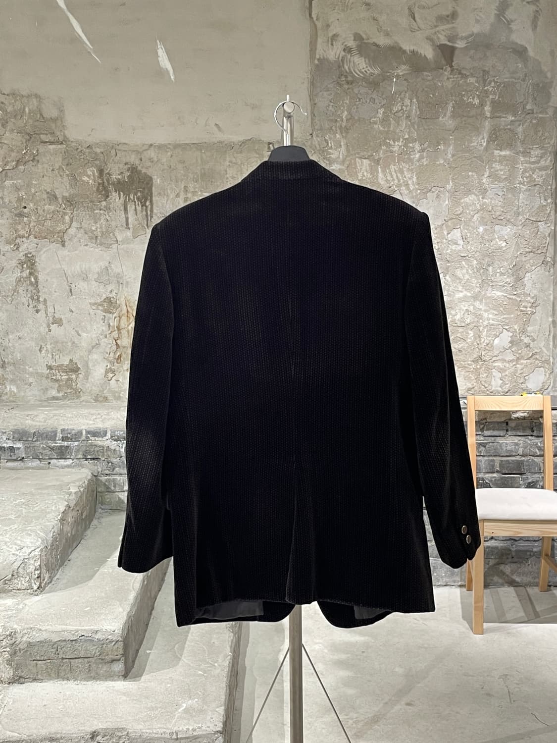 이브 생로랑 디퓨전 옴므 로즈 도트 라인 2B 벨벳 블레이저 상품이미지6