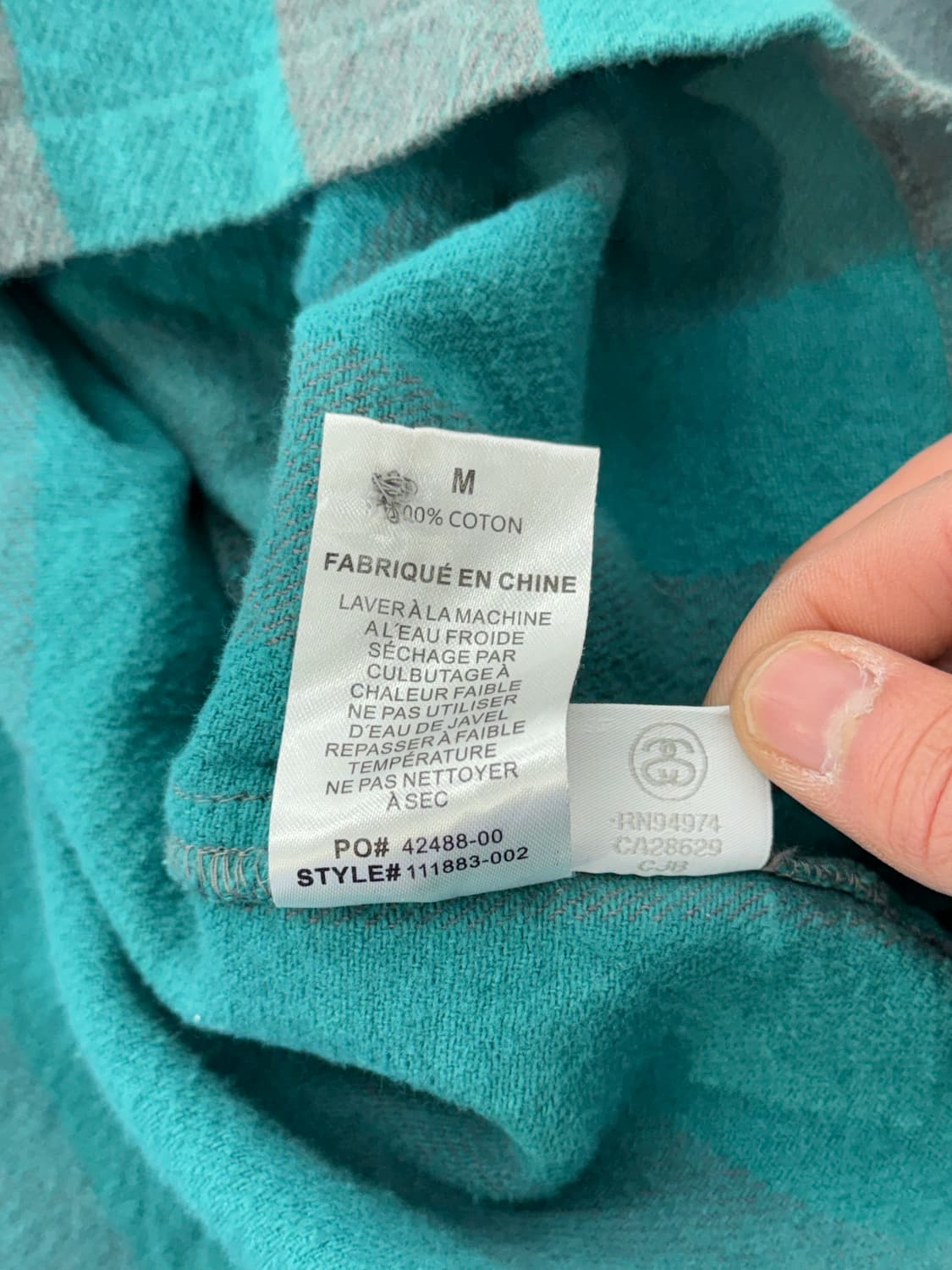 스투시 16fw 블루 스트라이프 후디 플란넬 셔츠 자켓 상품이미지9