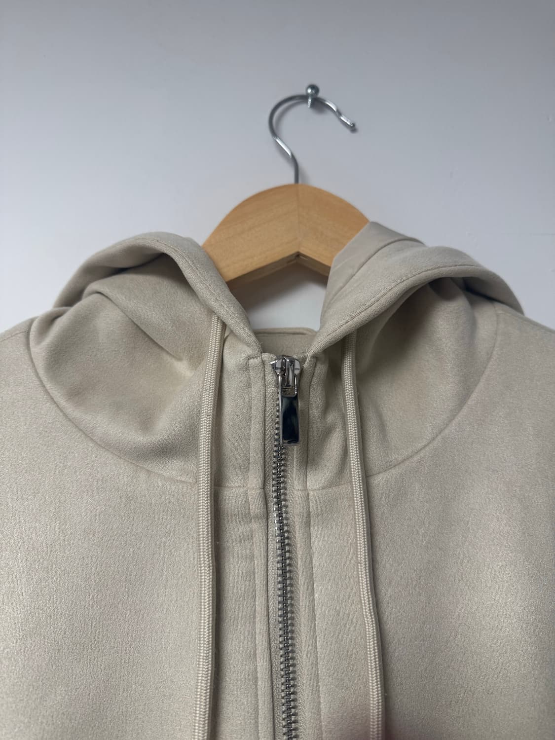 ZARA 자라 스웨이드 크롭 후드 집업 자켓 M 상품이미지3