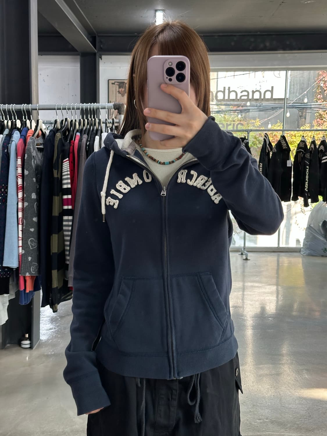 아베크롬비 후드집업 네이비 상품이미지1