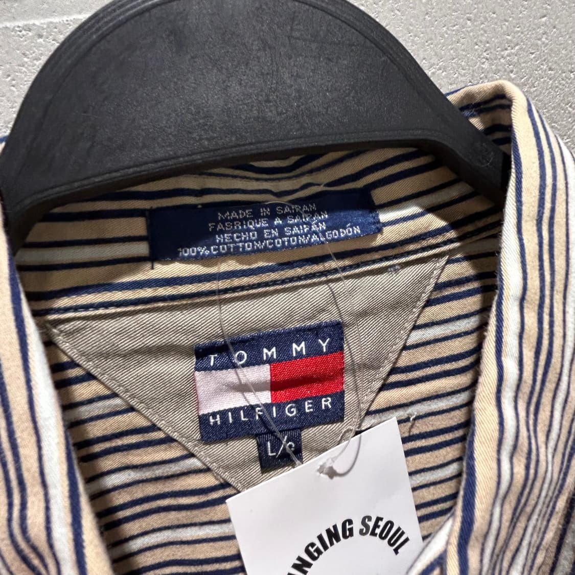 Tommy Hilfiger Logo Stripe Shirts 상품이미지10