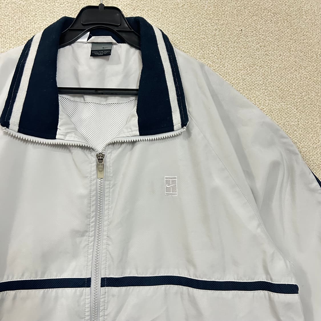 (XXL) 00s 나이키 테니스 그레이 스우시 바람막이 자켓 상품이미지3