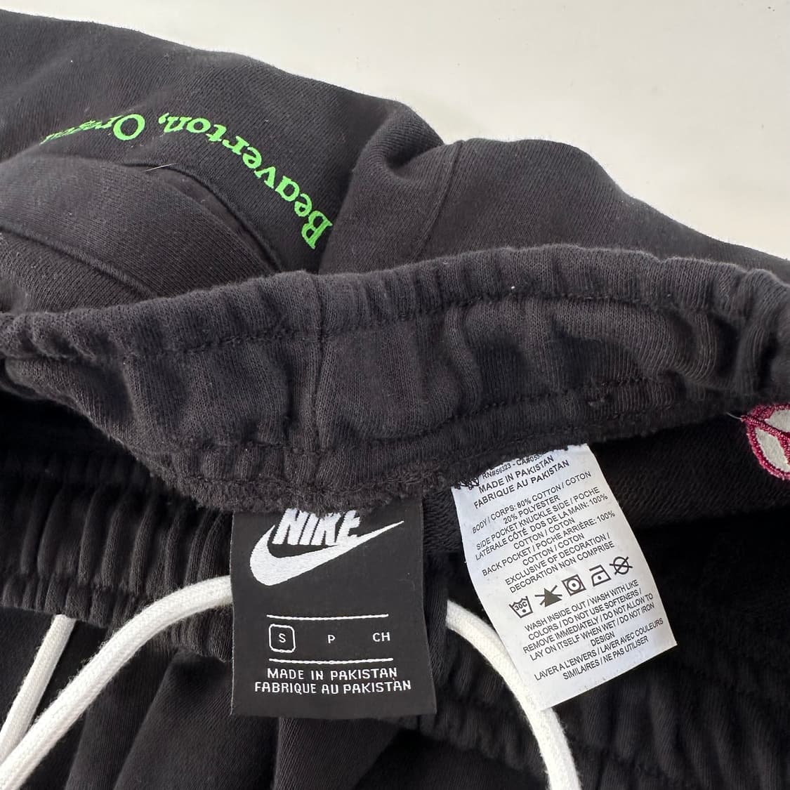 우먼S 나이키 블랙 멀티로고 스웻 조거팬츠 상품이미지5