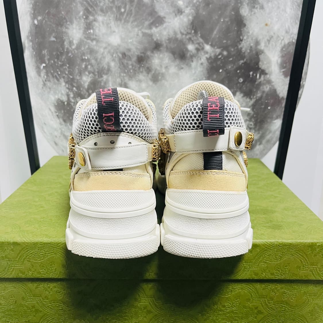 정품 37) 구찌 플래시 트랙 크리스탈 테니스 스니커즈 235~240 상품이미지4