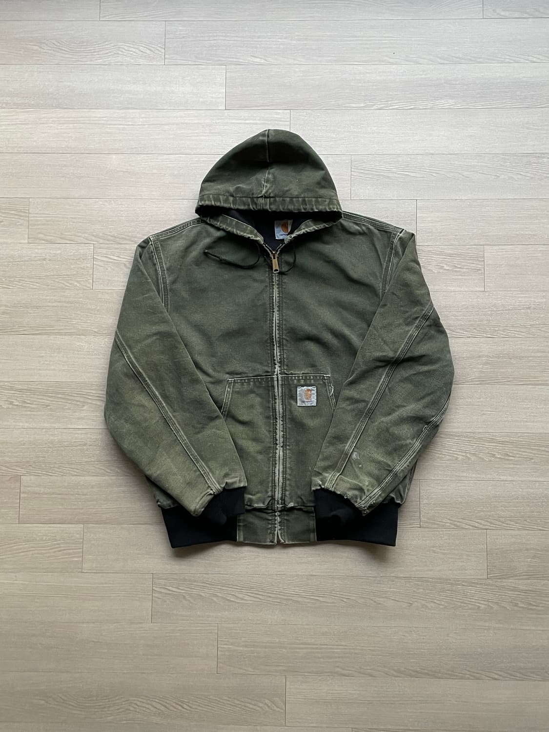 90s 칼하트 JR104 그린 액티브 자켓 OG 후드자켓 상품이미지1