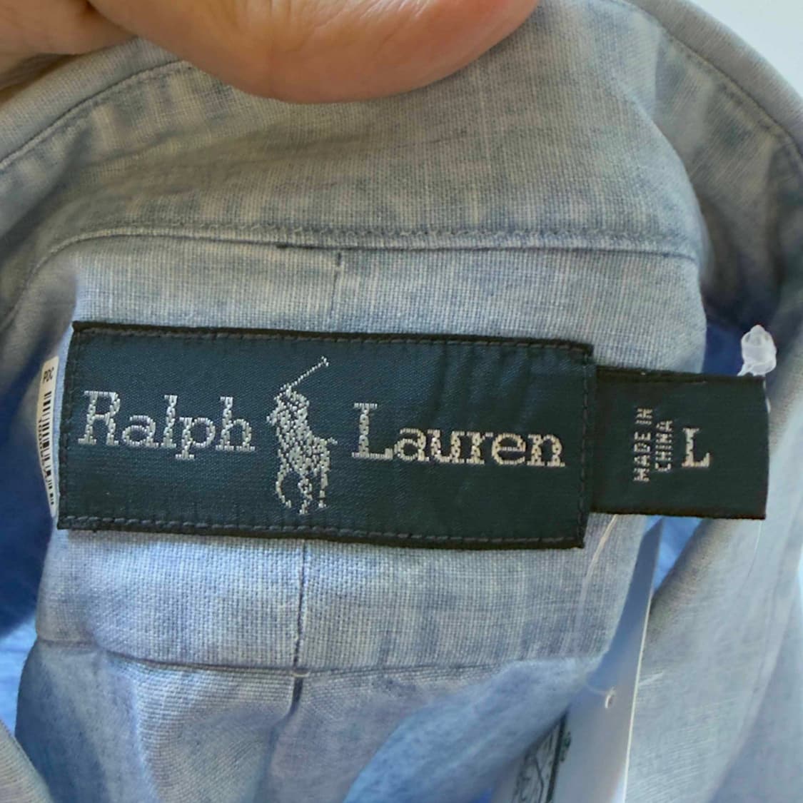 폴로 랄프로렌 로고 포켓 데님 긴팔 셔츠 상품이미지4