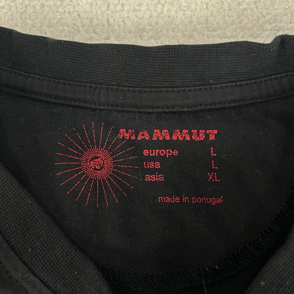 마무트 블랙 긴팔 티셔츠 m 상품이미지2